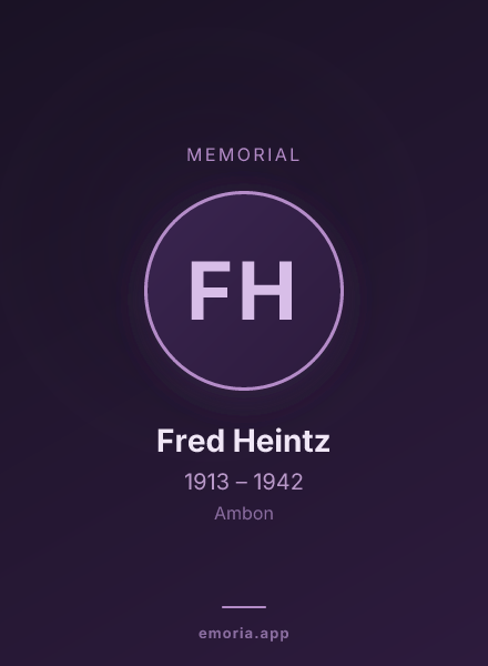 Memorial portrait of Fred Heintz