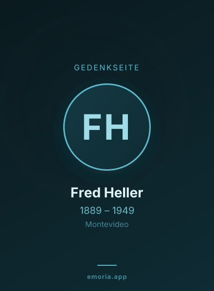 Gedenkportrait von Fred Heller