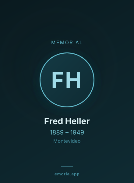 Memorial portrait of Fred Heller