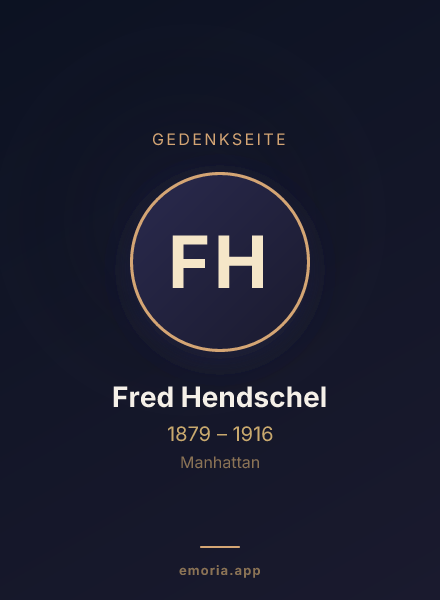 Gedenkportrait von Fred Hendschel
