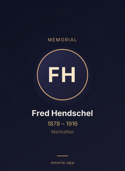 Memorial portrait of Fred Hendschel