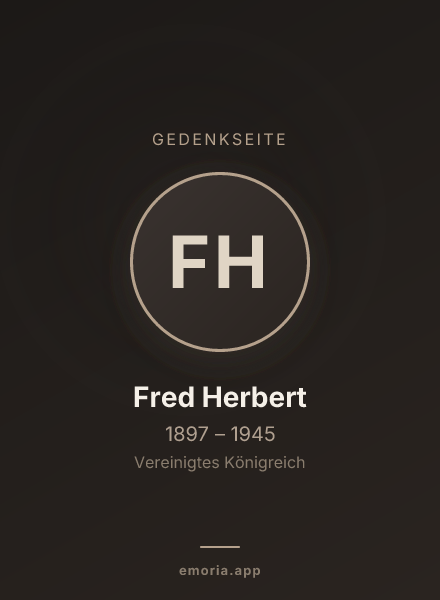 Gedenkportrait von Fred Herbert