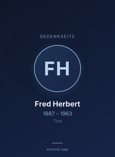 Gedenkportrait von Fred Herbert