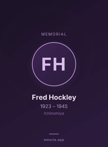 Memorial portrait of Fred Hockley