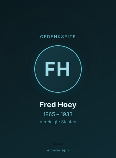 Gedenkportrait von Fred Hoey