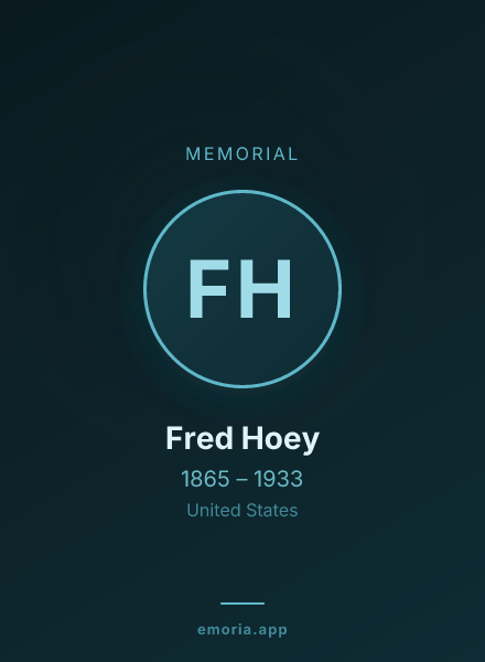 Memorial portrait of Fred Hoey