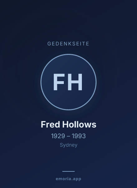 Gedenkportrait von Fred Hollows