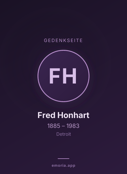 Gedenkportrait von Fred Honhart