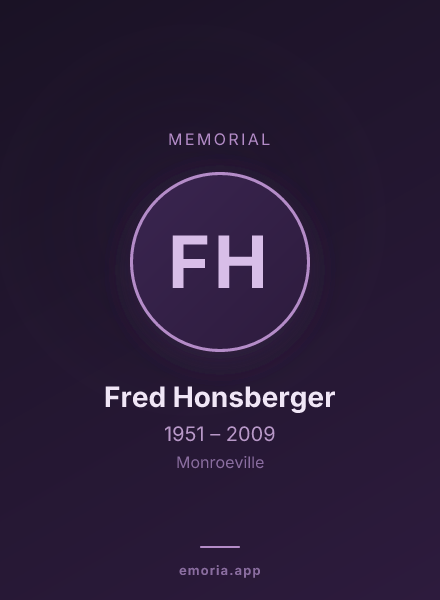 Memorial portrait of Fred Honsberger