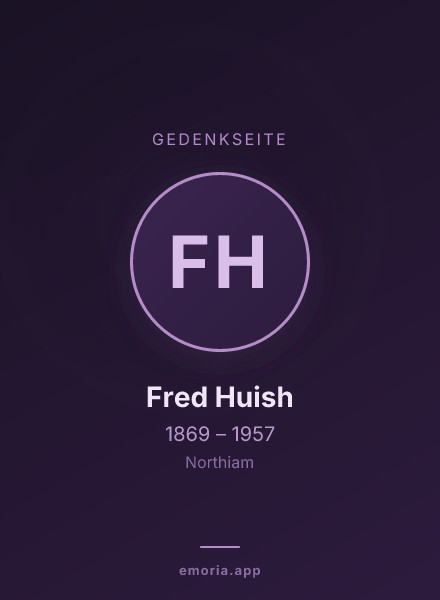 Gedenkportrait von Fred Huish