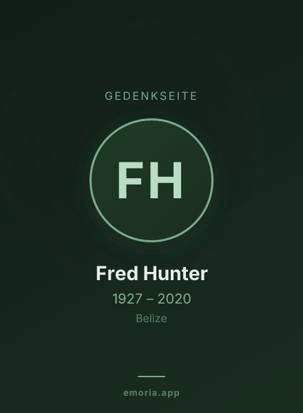 Gedenkportrait von Fred Hunter
