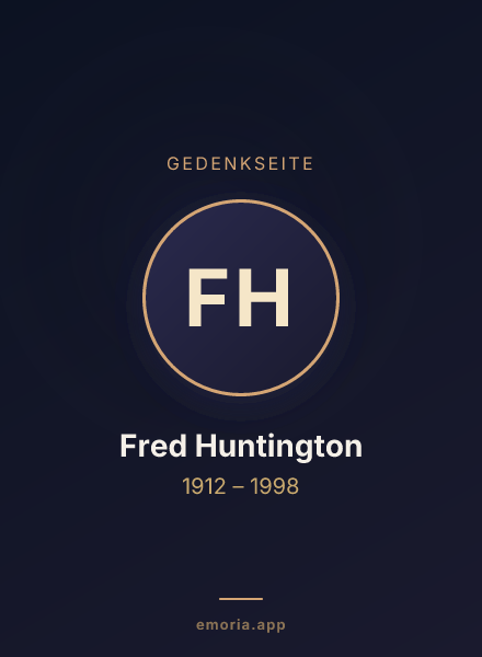 Gedenkportrait von Fred Huntington