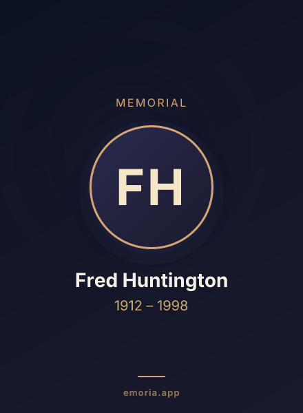 Memorial portrait of Fred Huntington