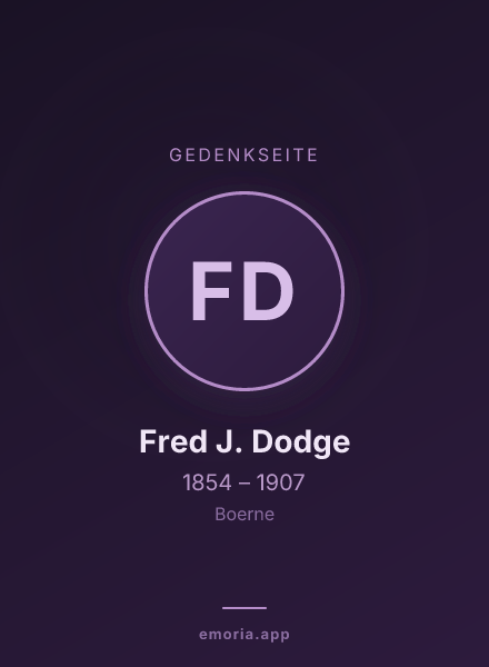 Gedenkportrait von Fred J. Dodge