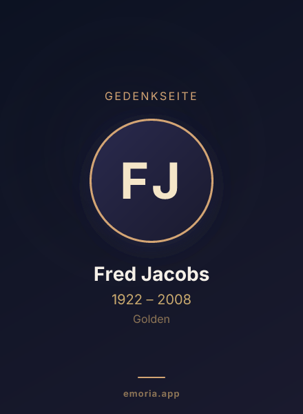 Gedenkportrait von Fred Jacobs