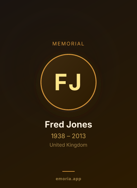 Memorial portrait of Fred Jones