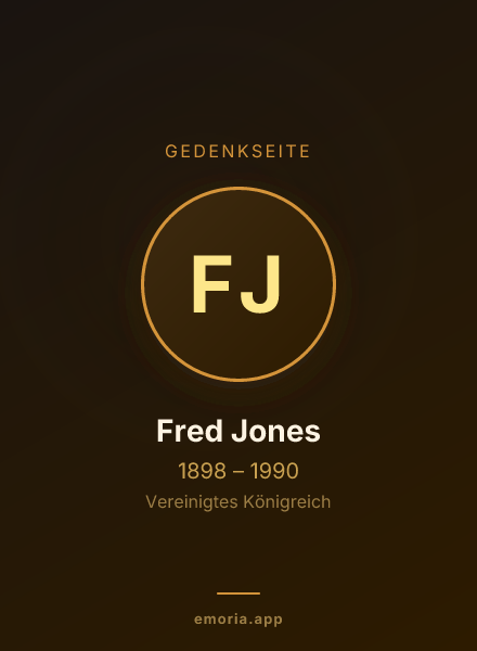 Gedenkportrait von Fred Jones