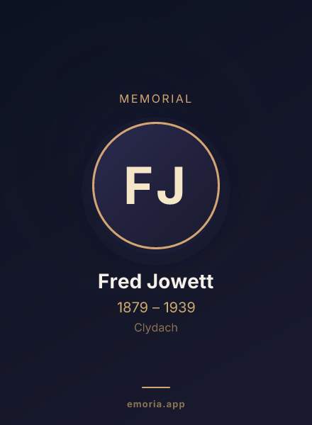 Memorial portrait of Fred Jowett