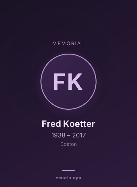 Memorial portrait of Fred Koetter