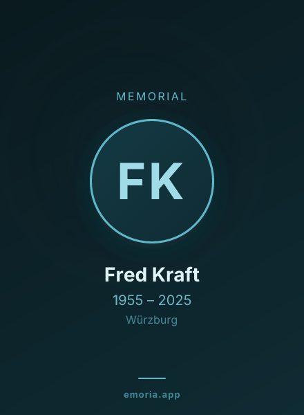 Memorial portrait of Fred Kraft