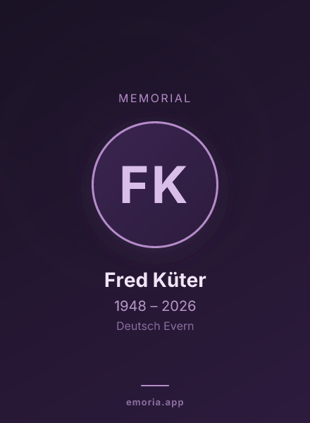 Memorial portrait of Fred Küter