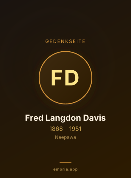 Gedenkportrait von Fred Langdon Davis