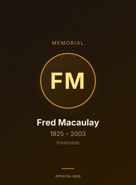 Memorial portrait of Fred Macaulay