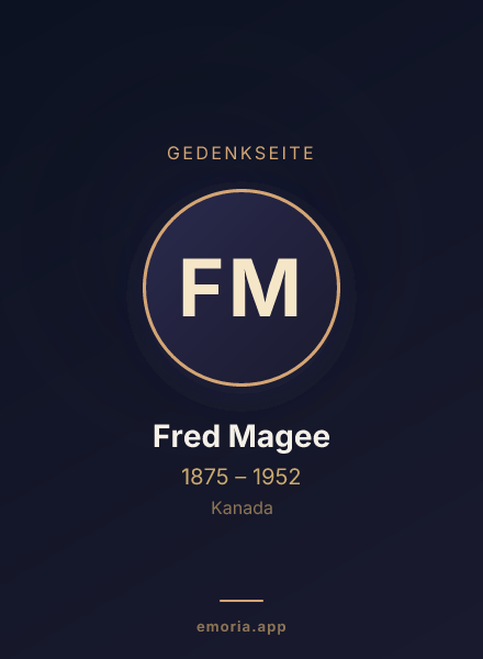 Gedenkportrait von Fred Magee