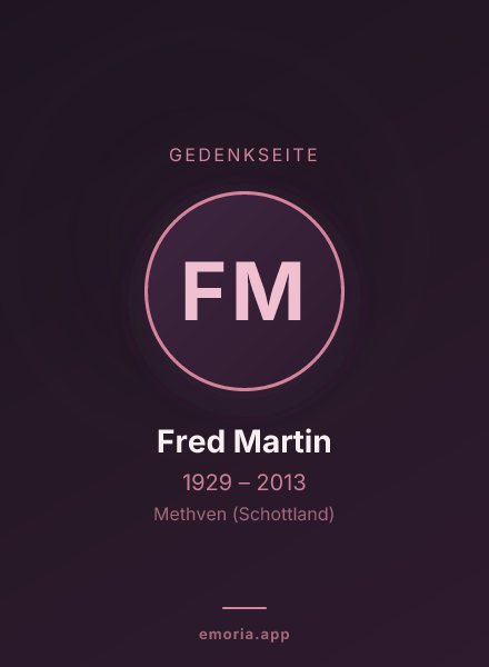 Gedenkportrait von Fred Martin