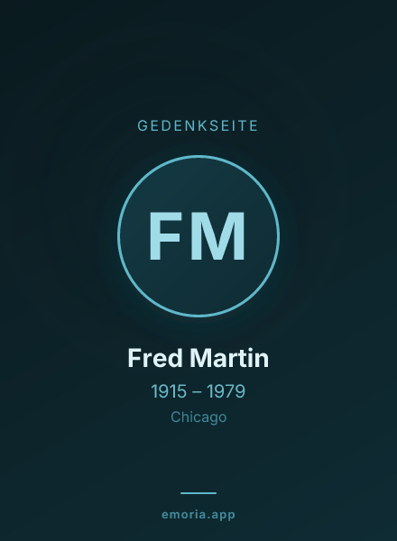 Gedenkportrait von Fred Martin