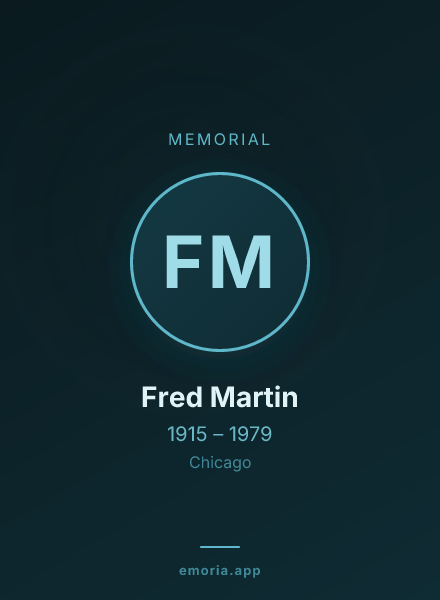 Memorial portrait of Fred Martin