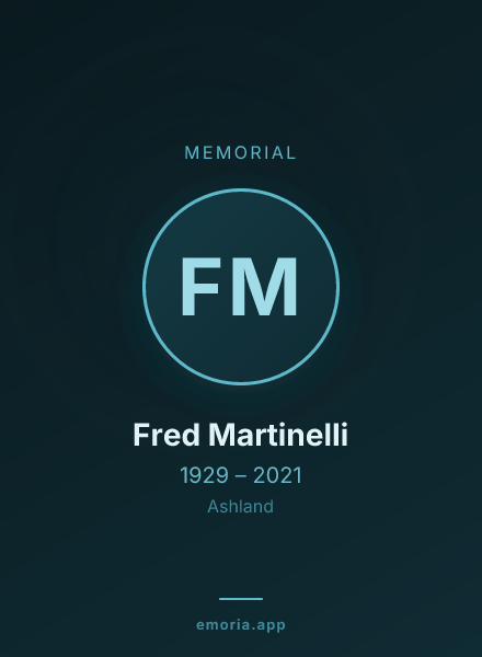 Memorial portrait of Fred Martinelli
