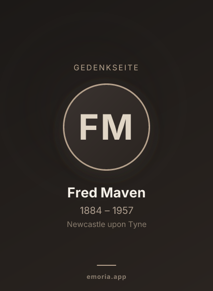 Gedenkportrait von Fred Maven