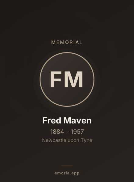 Memorial portrait of Fred Maven