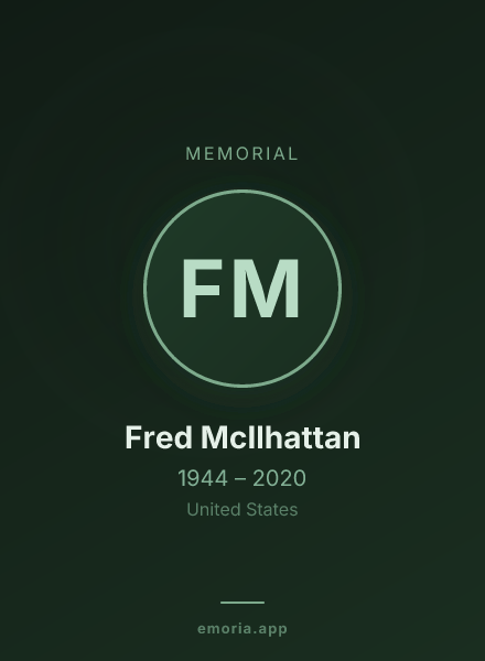 Memorial portrait of Fred McIlhattan