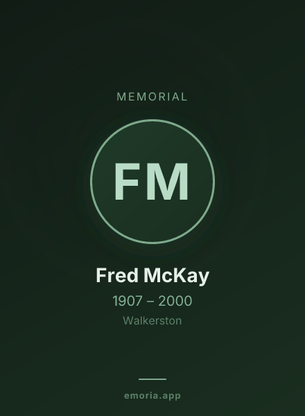 Memorial portrait of Fred McKay