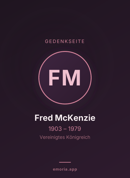 Gedenkportrait von Fred McKenzie