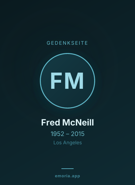 Gedenkportrait von Fred McNeill