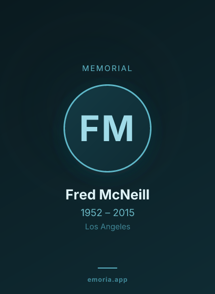 Memorial portrait of Fred McNeill