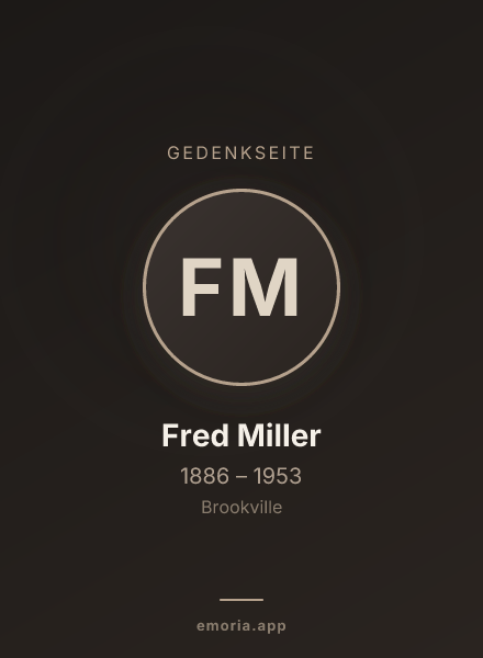 Gedenkportrait von Fred Miller