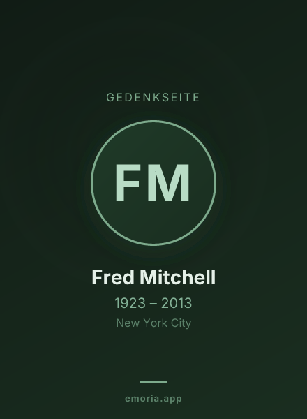 Gedenkportrait von Fred Mitchell