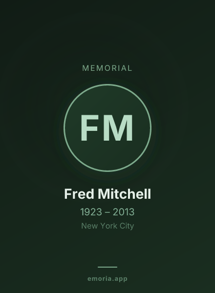 Memorial portrait of Fred Mitchell