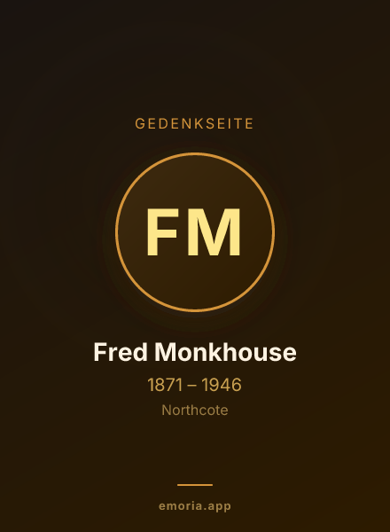 Gedenkportrait von Fred Monkhouse