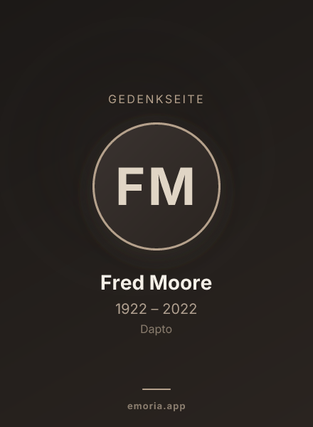 Gedenkportrait von Fred Moore