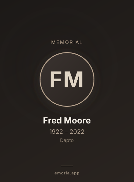 Memorial portrait of Fred Moore