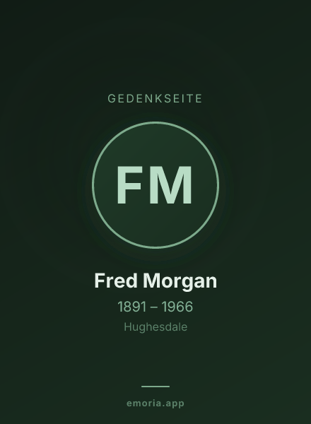 Gedenkportrait von Fred Morgan