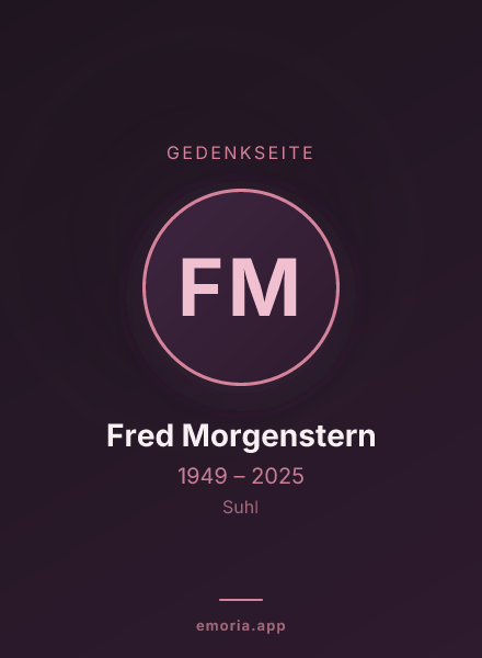 Gedenkportrait von Fred Morgenstern