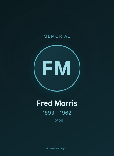 Memorial portrait of Fred Morris