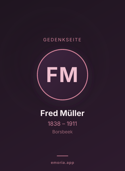 Gedenkportrait von Fred Müller