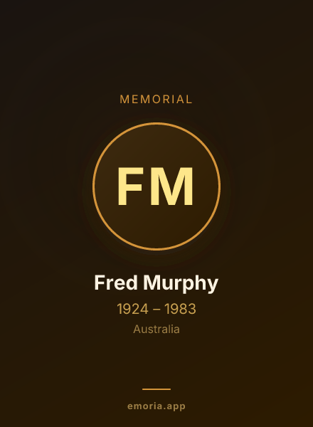 Memorial portrait of Fred Murphy